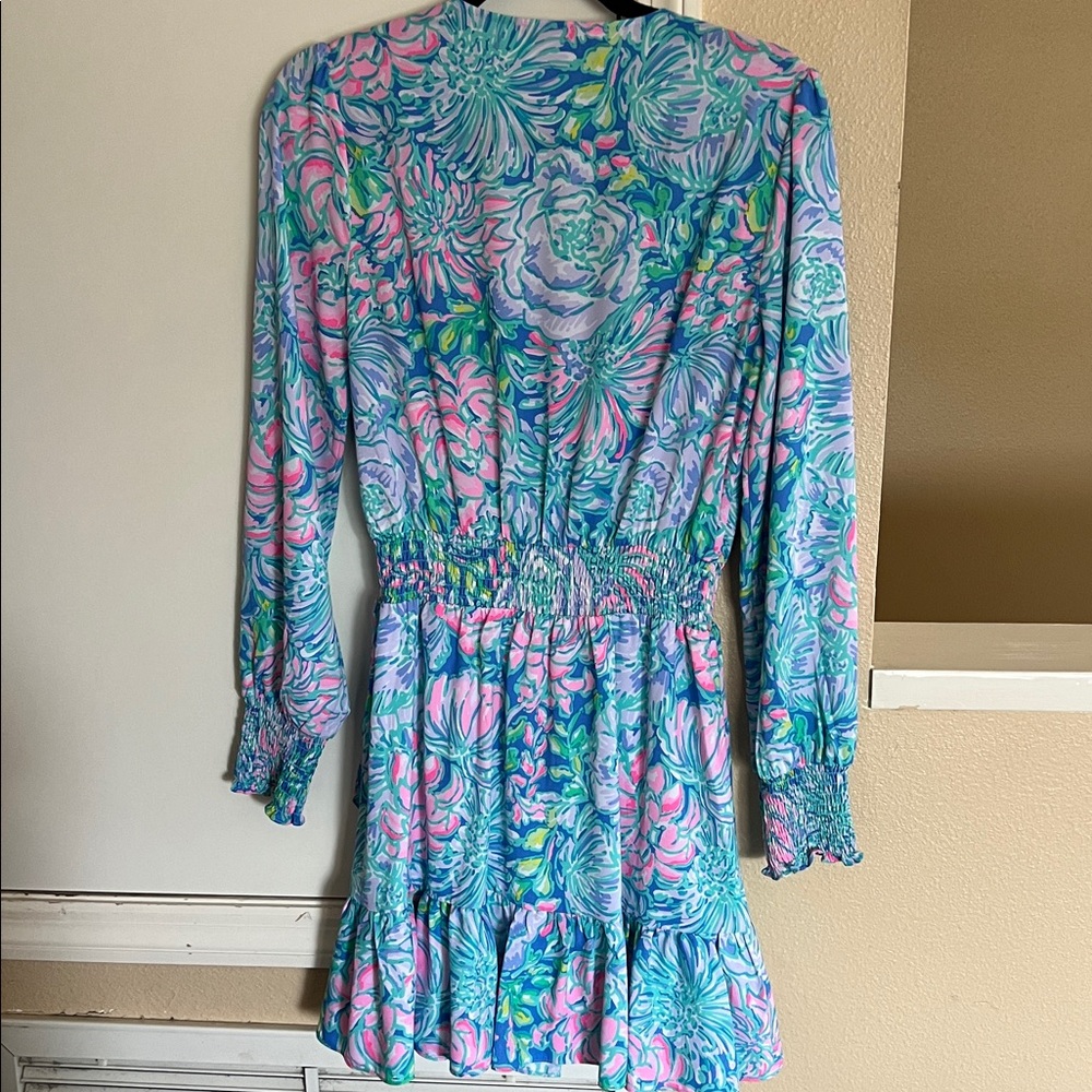 Lilly Pulitzer Blue and Pink Floral Dress - Picture 5 of 5